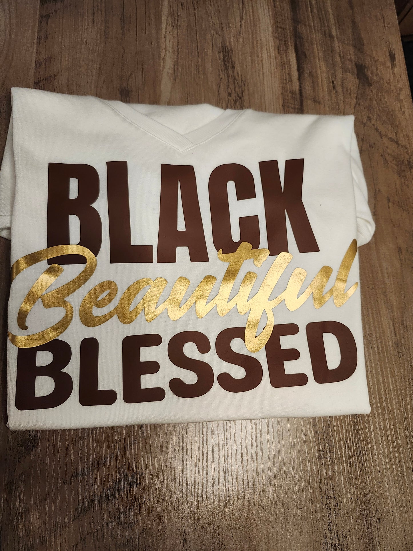 Black Beautiful V-neck Tee
